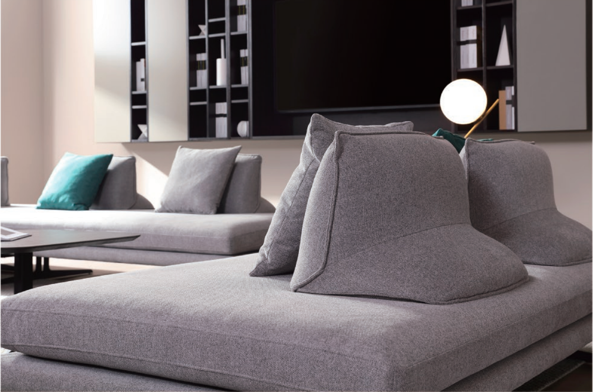 Sky City Fabric Movable Backrest Sofa