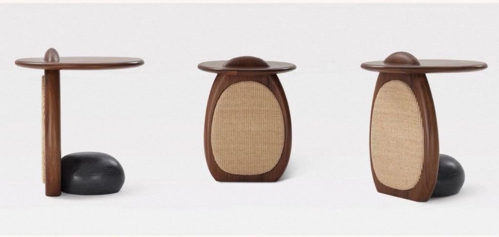 Weave-Wood Oval Side Table卵石猫抓板茶几-CJ- B01-cat friendly coffee table