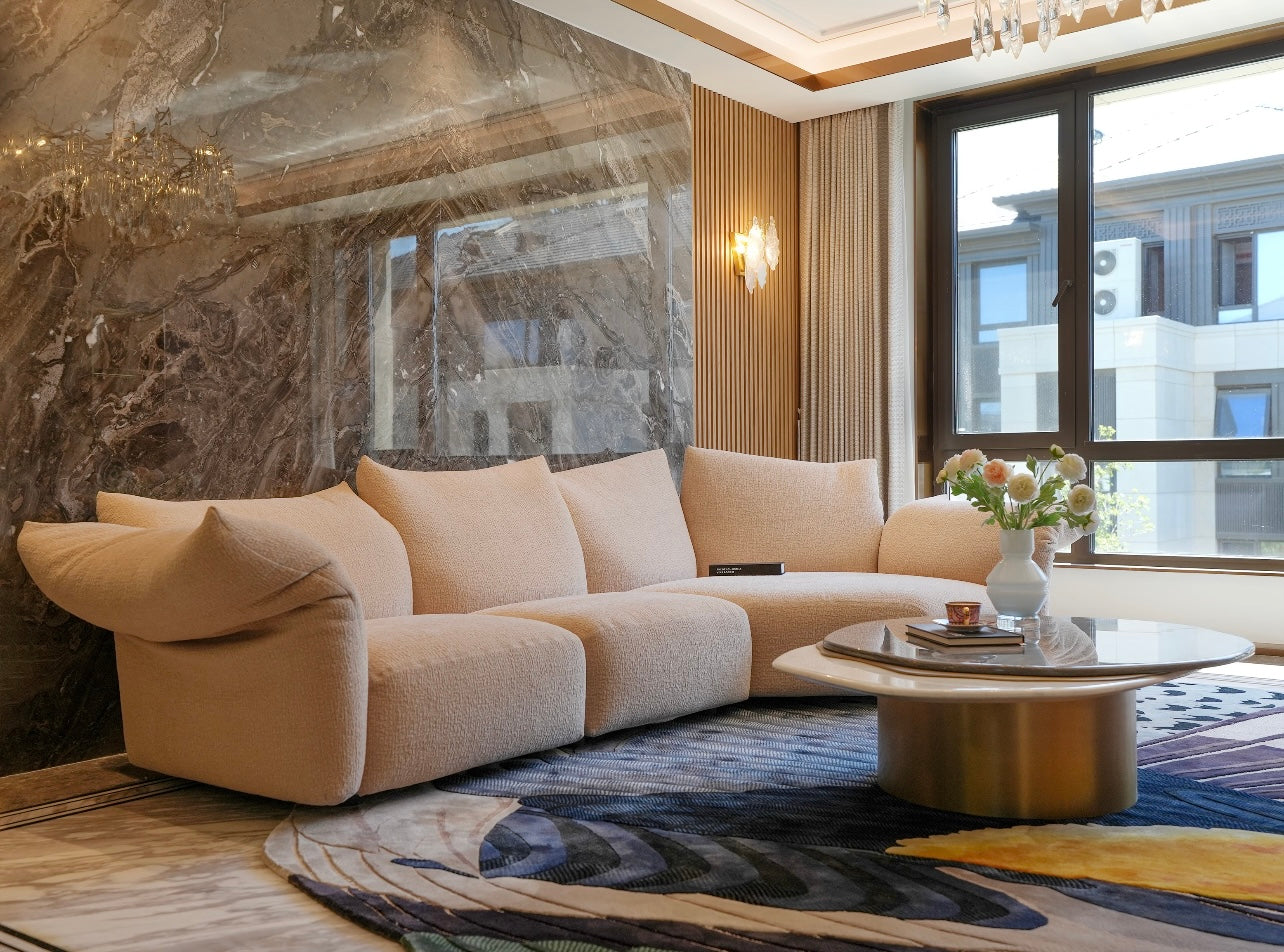 standard sofa-blossom couch Minimalist sofa Sectional for living room
